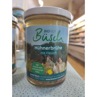 Hühnerbrühe mit Fleisch