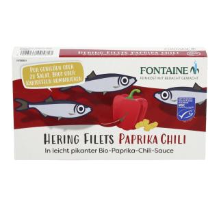 Heringfilets in Paprika Chili Creme