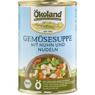 Bio Gemüsesuppe mit Huhn