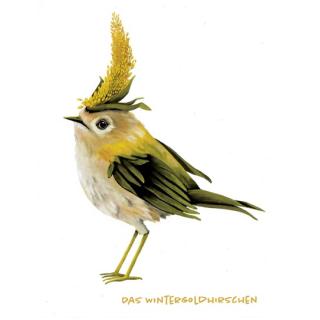 Postkarte Wintergoldhirschen