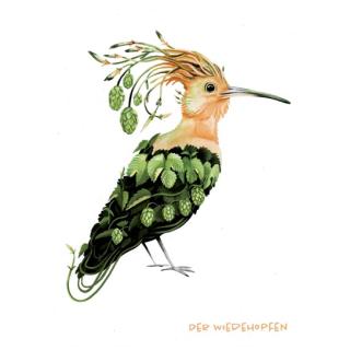 Postkarte Wiedehopfen